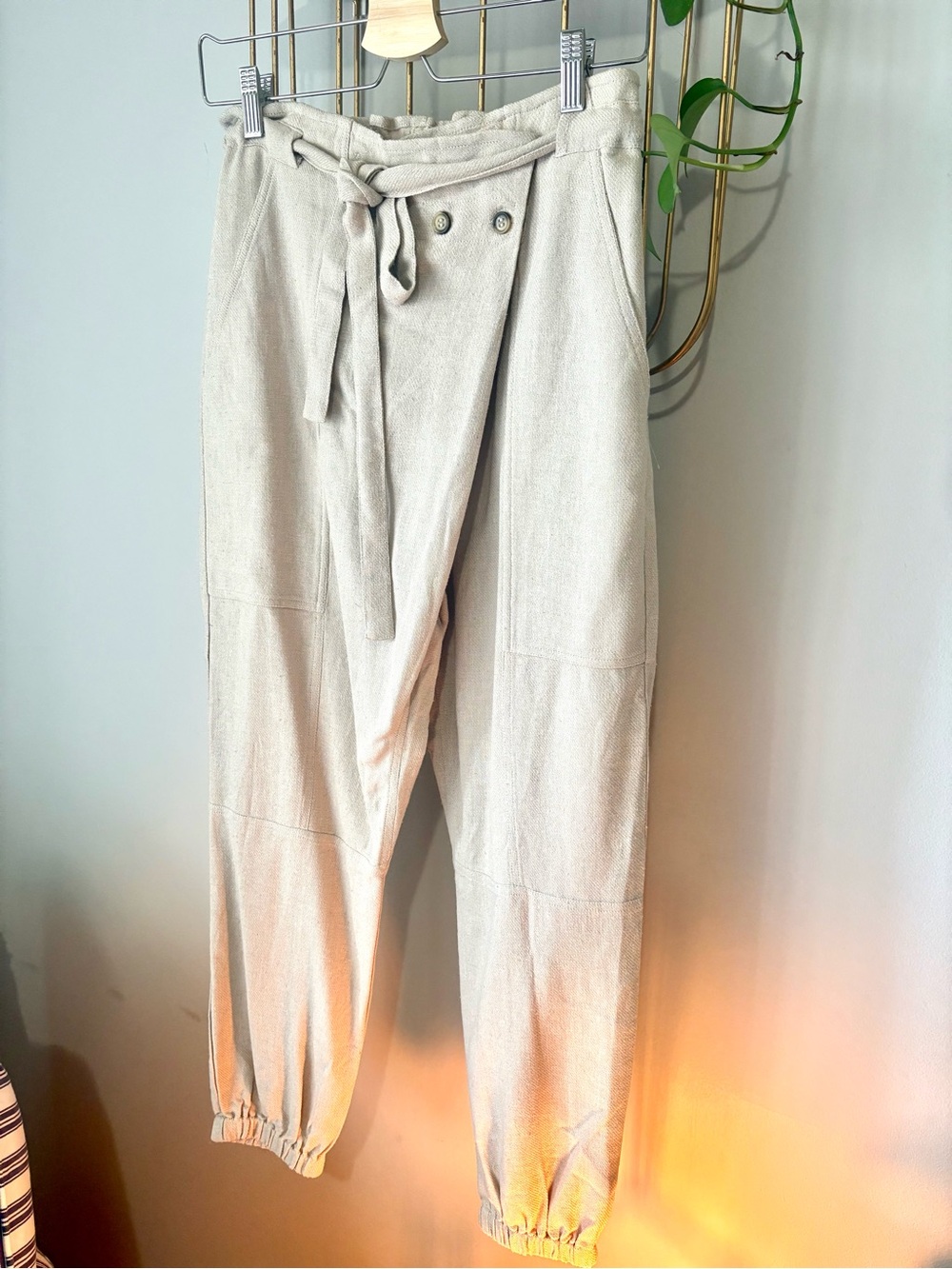 RARE Ulla Johnson 100% Silk Noil Utility Pants